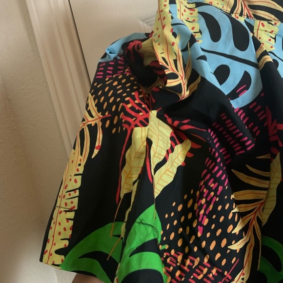 Forever 21 Pleated Women’s Flared Skirt-Juniors,Black-multi -color M - Picture 5 of 10